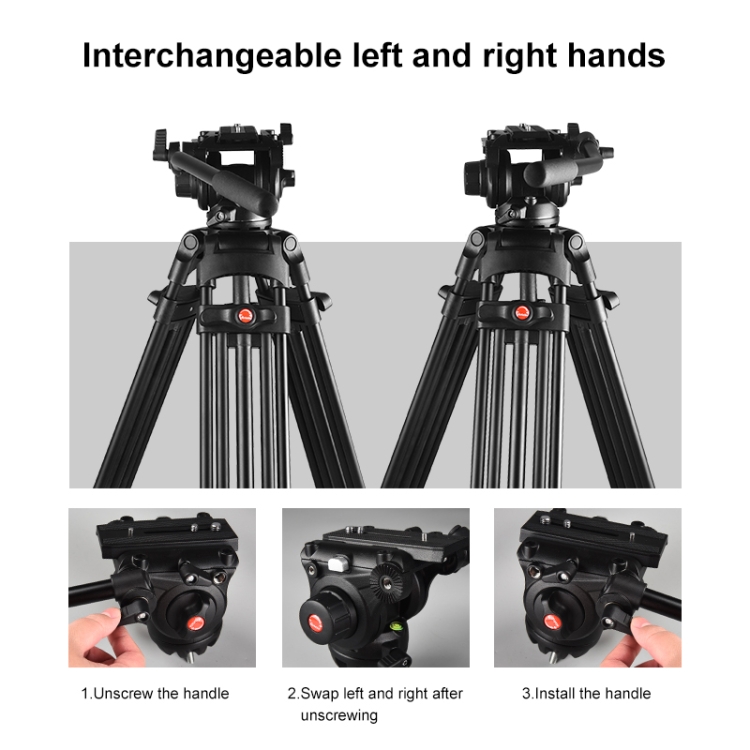 Puluz Heavy Duty Video Camcord - đánh giá và giá Fluid Head Tripod