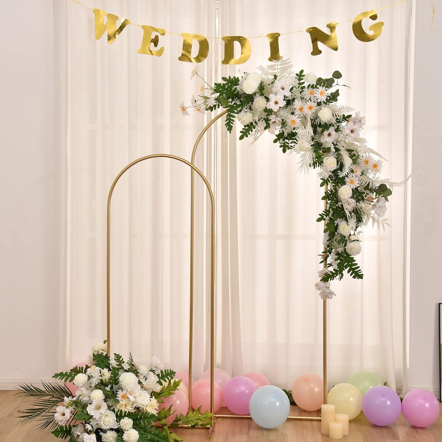 Golden Arch Frame Wedding Stan - đánh giá và giá Backdrop Stand Kit