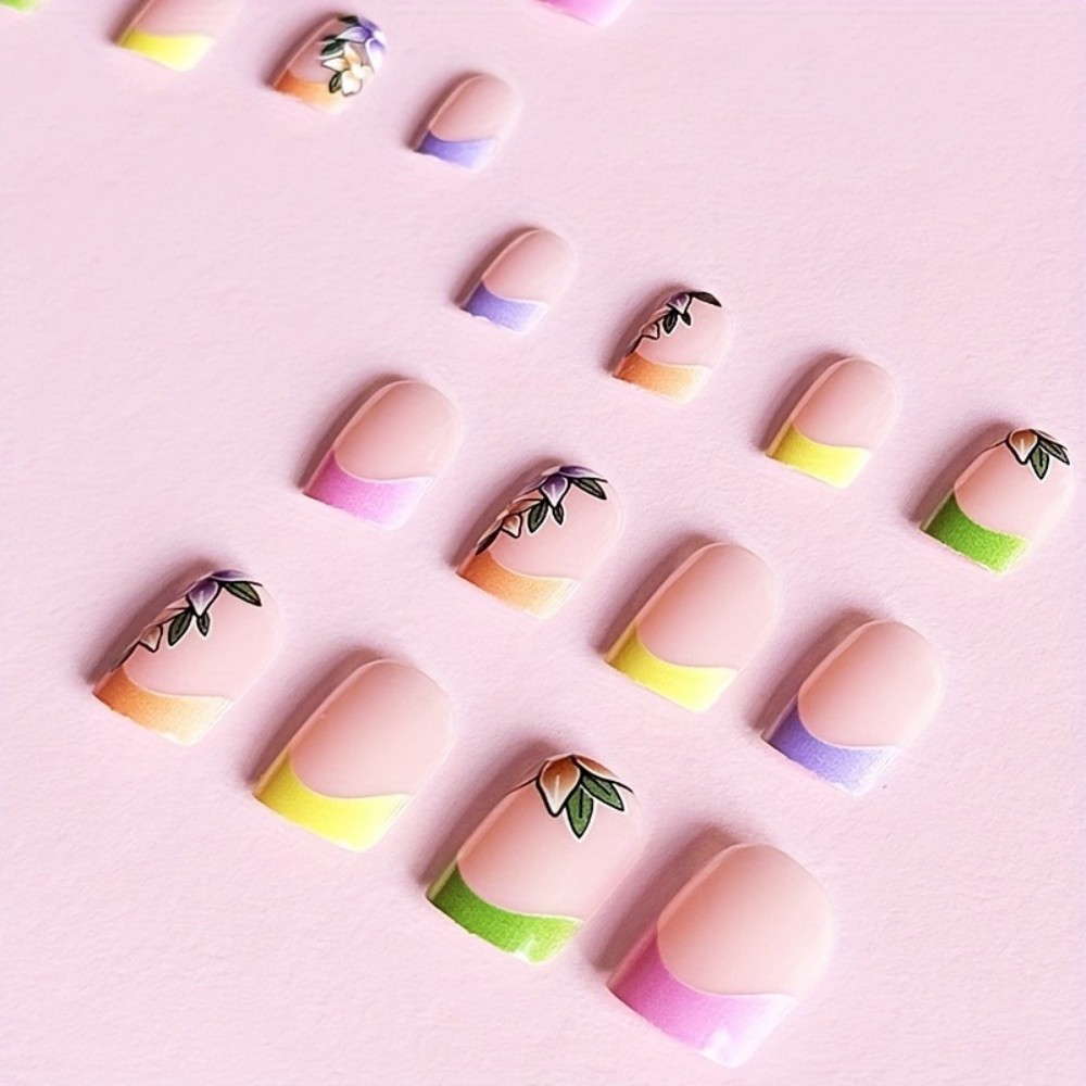 24Pcs Pink Floral French Tip G - đánh giá và giá Photography Tips