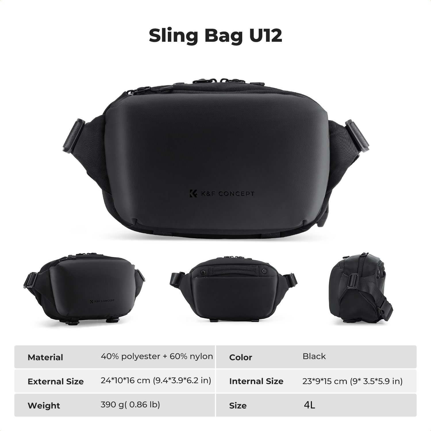 K&F CONCEPT 4L Camera Sling Ba - đánh giá và giá Photography Camera