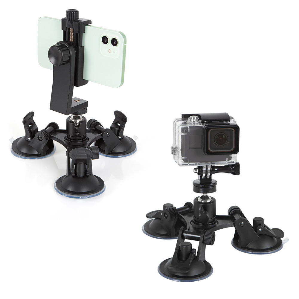 Strong Suction Cup Mount Holde - đánh giá và giá Fluid Head Tripod