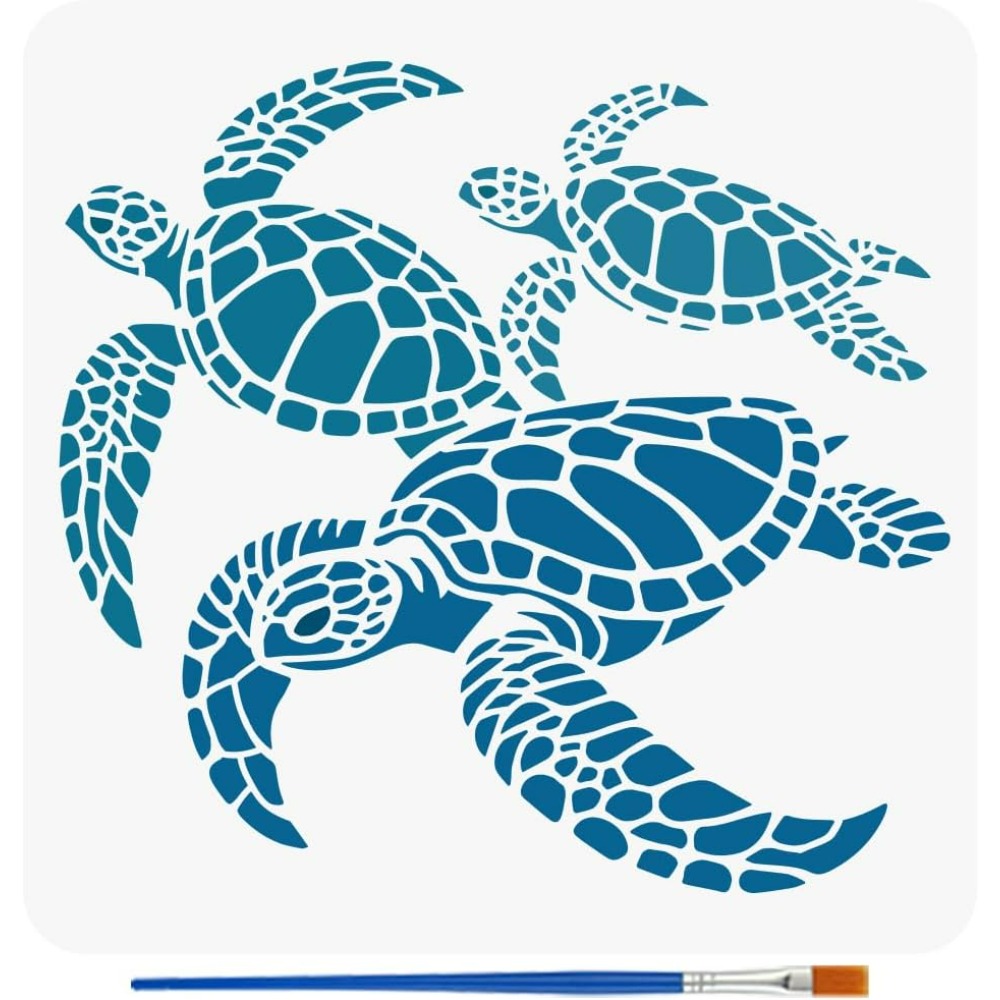 Turtles Stencil for Painting w - đánh giá và giá Photography Techniques