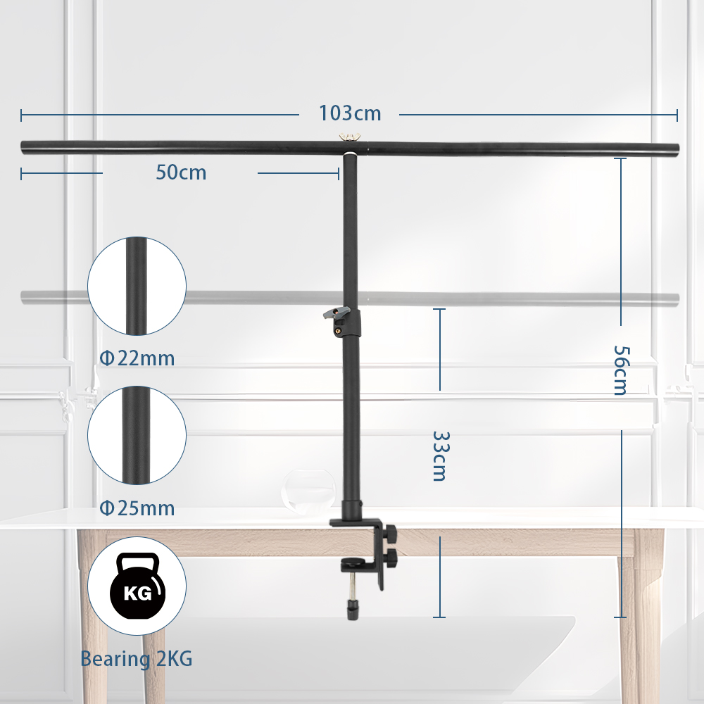 Adjustable Small Desk T-shaped - đánh giá và giá Backdrop Stand Kit