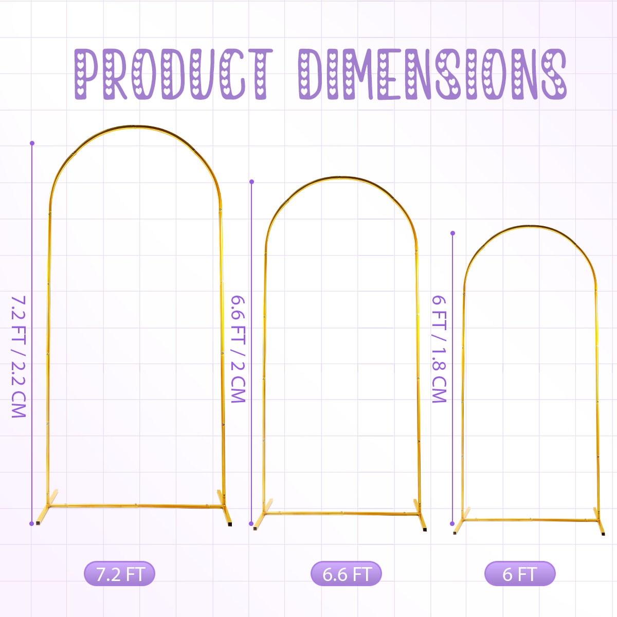 3Pack Golden Metal Arch Kits,  - đánh giá và giá Backdrop Stand Kit